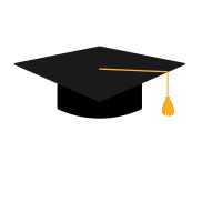 black graduation cap with gold tassel